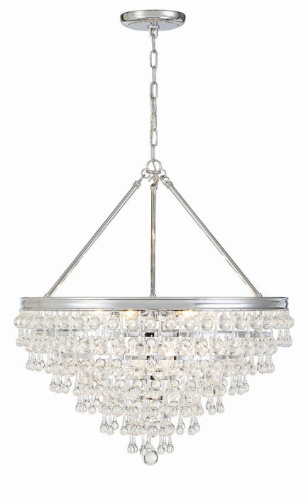 Crystorama - 137-CH - Eight Light Chandelier - Calypso - Polished Chrome