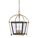 Hudson Valley - 3612-AGB - Four Light Pendant - Hollis - Aged Brass