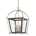 Hudson Valley - 3624-AGB - Eight Light Pendant - Hollis - Aged Brass