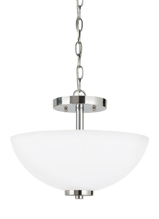 Generation Lighting. - 77160-05 - Two Light Semi-Flush Convertible Pendant - Oslo - Chrome