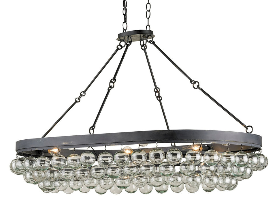 Currey and Company - 9888 - Six Light Chandelier - Balthazar - French Black