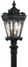 Kichler - 9558BKT - Three Light Outdoor Post Mount - Tournai - Textured Black