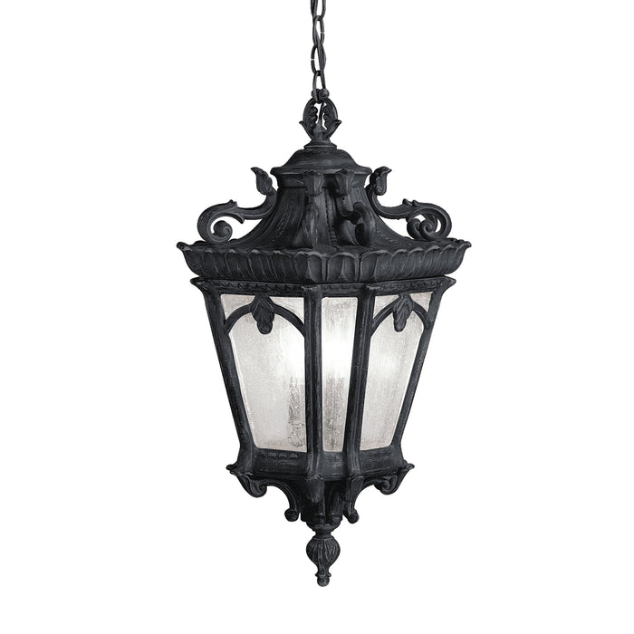 Kichler - 9855BKT - Three Light Outdoor Pendant - Tournai - Textured Black