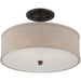 Quoizel - CRA1717MC - Three Light Semi-Flush Mount - Cloverdale - Mottled Cocoa