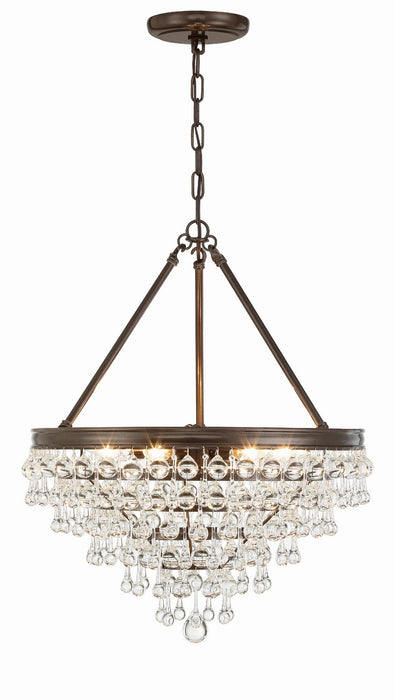 Crystorama - 136-VZ - Six Light Chandelier - Calypso - Vibrant Bronze