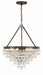 Crystorama - 136-VZ - Six Light Chandelier - Calypso - Vibrant Bronze