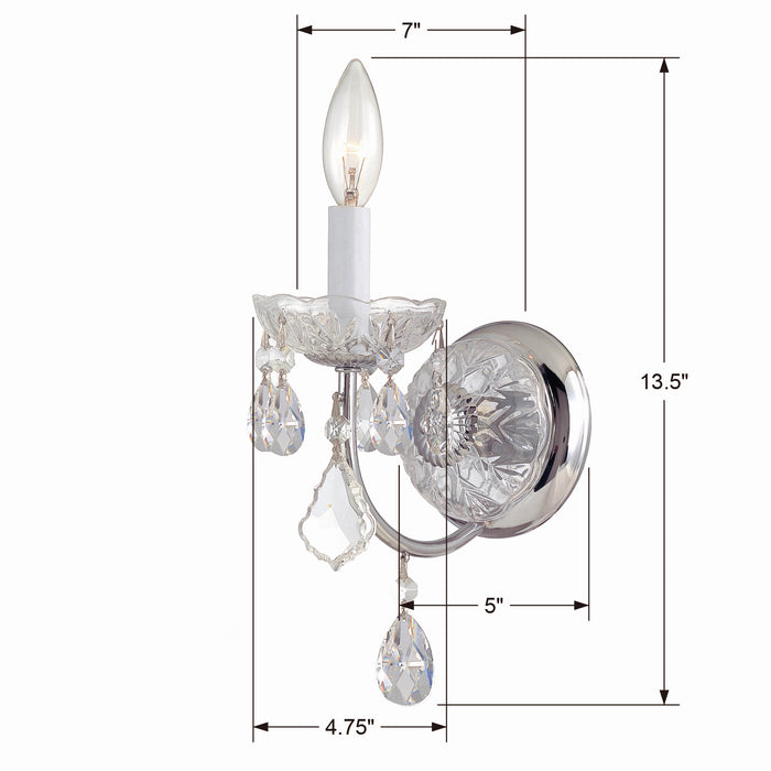 Crystorama - 3221-CH-CL-MWP - One Light Wall Sconce - Imperial - Polished Chrome