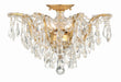 Crystorama - 4457-GA-CL-MWP - Five Light Flush Mount - Filmore - Antique Gold