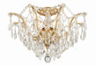 Crystorama - 4457-GA-CL-MWP - Five Light Flush Mount - Filmore - Antique Gold