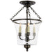 Visual Comfort Signature - CHC 2209BZ - Four Light Semi-Flush Mount - Sussex Bell Jar - Bronze