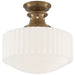 Visual Comfort Signature - TOB 5150HAB-WG - One Light Flush Mount - Milton Road - Hand-Rubbed Antique Brass