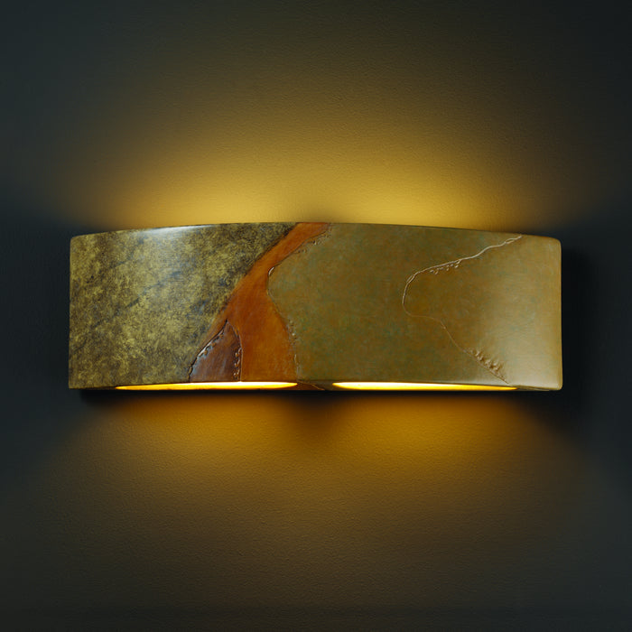 Justice Designs - CER-5205-SLHY - Wall Sconce - Ambiance - Harvest Yellow Slate