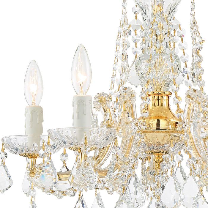 Crystorama - 4476-GD-CL-MWP - Five Light Mini Chandelier - Maria Theresa - Gold