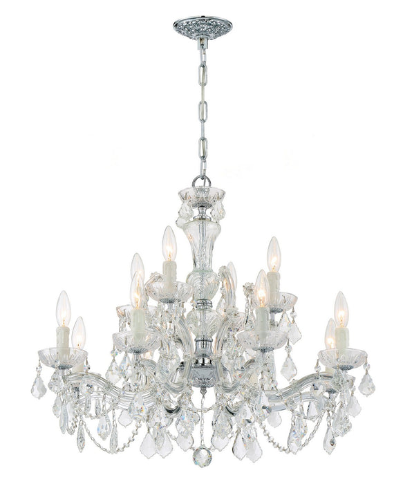 Crystorama - 4479-CH-CL-MWP - 12 Light Chandelier - Maria Theresa - Polished Chrome