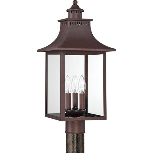 Quoizel - CCR9010CU - Three Light Outdoor Post Lantern - Chancellor - Copper Bronze