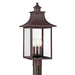 Quoizel - CCR9010CU - Three Light Outdoor Post Lantern - Chancellor - Copper Bronze