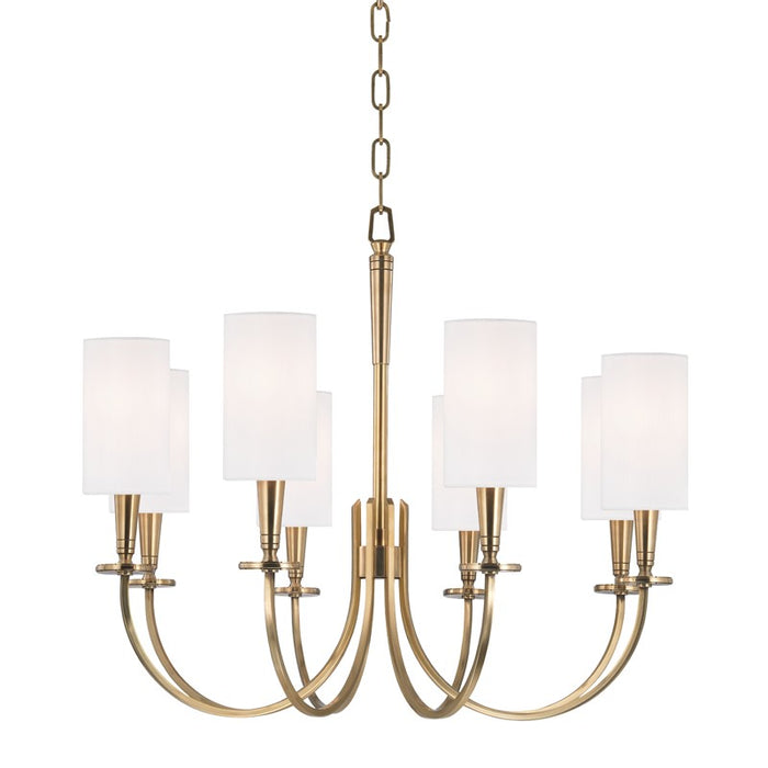 Hudson Valley - 8028-AGB - Eight Light Chandelier - Mason - Aged Brass