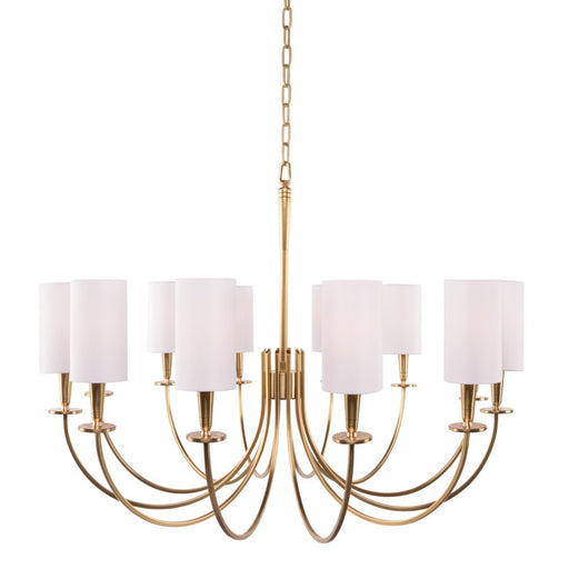 Hudson Valley - 8032-AGB - 12 Light Chandelier - Mason - Aged Brass