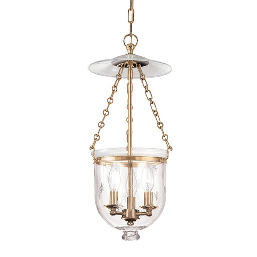 Hudson Valley - 252-AGB-C3 - Three Light Pendant - Hampton - Aged Brass