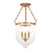 Hudson Valley - 253-AGB-C3 - Three Light Semi Flush Mount - Hampton - Aged Brass