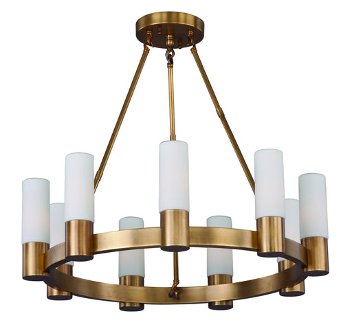 Maxim - 22418SWNAB - Nine Light Chandelier - Contessa - Natural Aged Brass