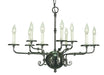 Framburg - 2379 AS - Nine Light Chandelier - Jamestown - Antique Silver