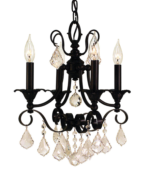 Framburg - 2974 MBLACK - Four Light Chandelier - Liebestraum - Matte Black