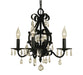 Framburg - 2984 MBLACK - Four Light Chandelier - Liebestraum - Matte Black