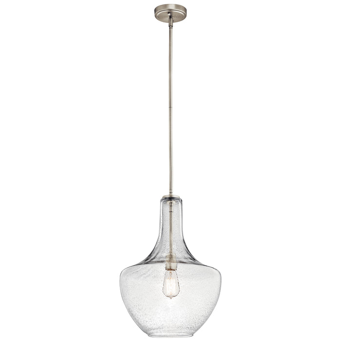 Kichler - 42046NICS - One Light Pendant - Everly - Brushed Nickel