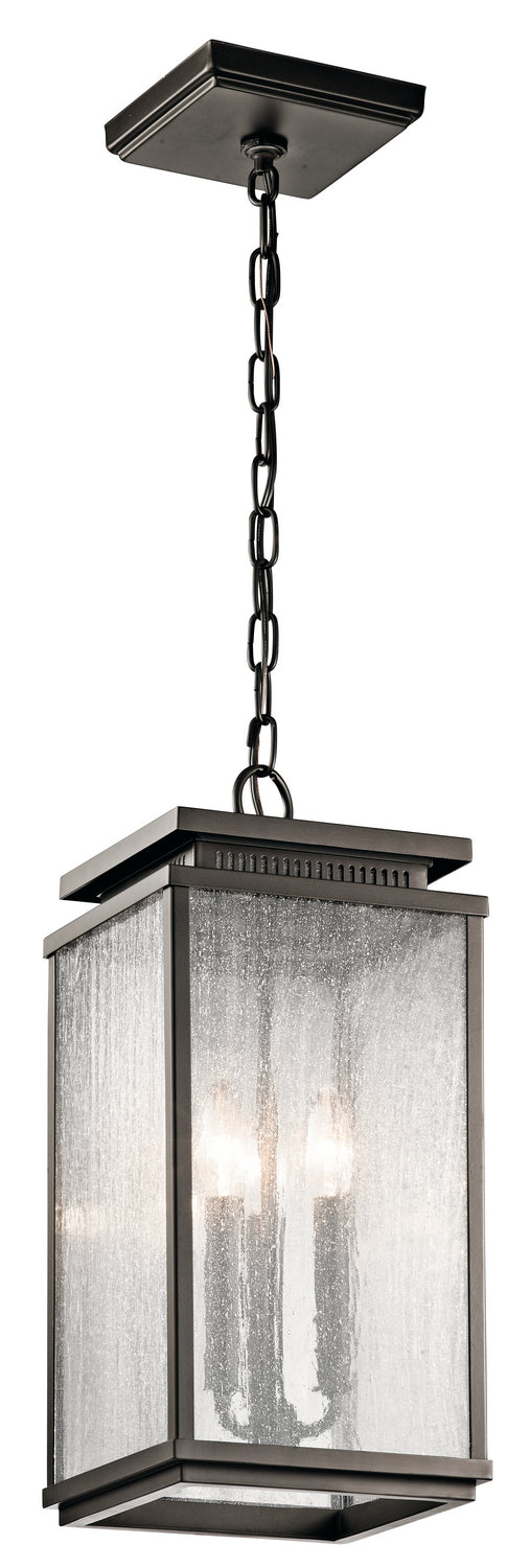 Kichler - 49387OZ - Three Light Outdoor Pendant - Manningham - Olde Bronze