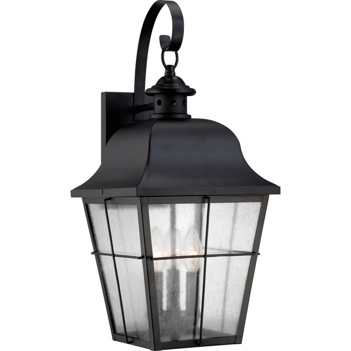 Quoizel - MHE8410K - Three Light Outdoor Wall Lantern - Millhouse - Mystic Black