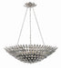 Crystorama - 519-SA - Eight Light Chandelier - Broche - Antique Silver