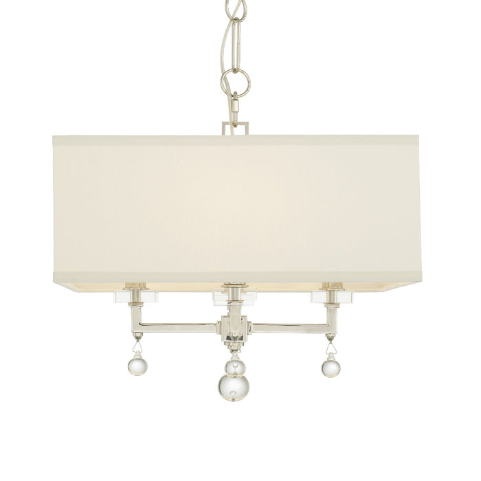 Crystorama - 8105-PN - Four Light Chandelier - Paxton - Polished Nickel