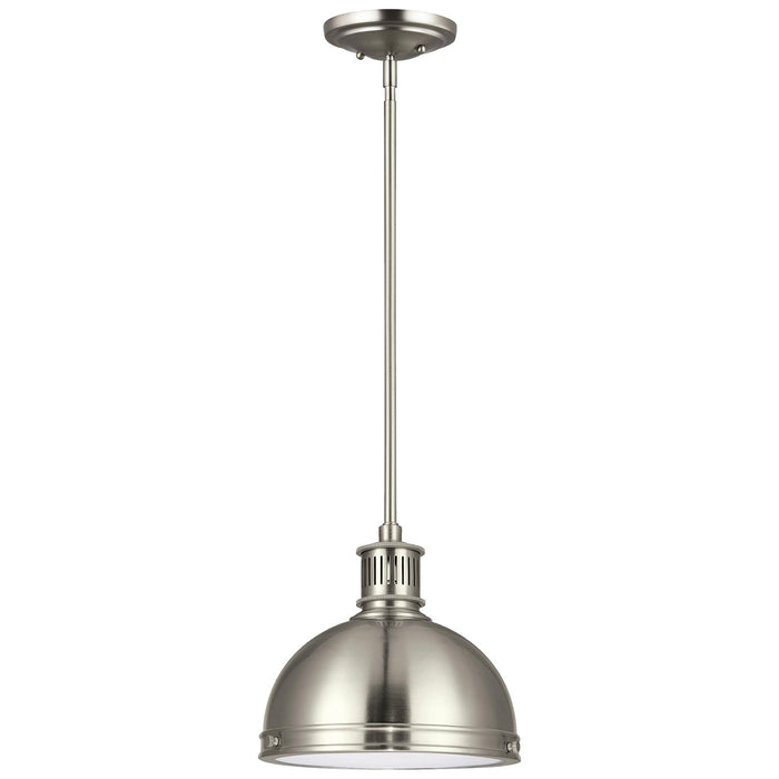 Generation Lighting. - 65085-962 - One Light Pendant - Pratt Street Metal - Brushed Nickel