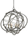 Currey and Company - 9488 - Six Light Chandelier - Genesis - Black Iron