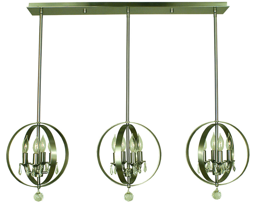 Framburg - 1051 BN - 12 Light Island Chandelier - Constellation - Brushed Nickel