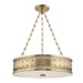 Hudson Valley - 2222-AGB - Four Light Pendant - Gaines - Aged Brass