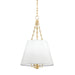 Hudson Valley - 6415-AGB - Four Light Pendant - Burdett - Aged Brass