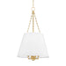 Hudson Valley - 6422-AGB - Eight Light Pendant - Burdett - Aged Brass