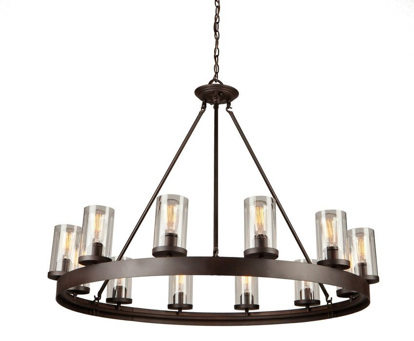 Artcraft - AC10002 - 12 Light Chandelier - Menlo Park - Oil Rubbed Bronze