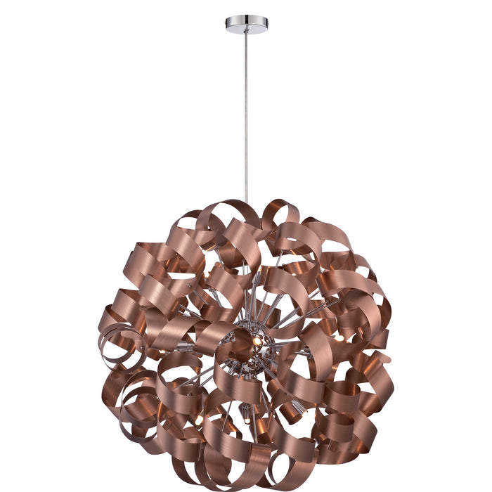 Quoizel - RBN2831SG - 12 Light Pendant - Ribbons - Satin Copper