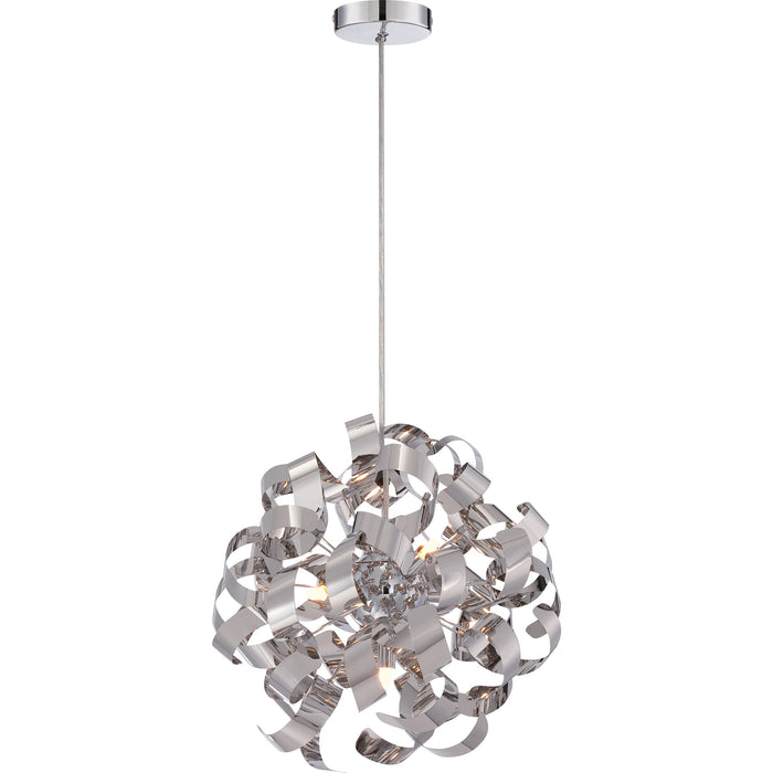 Quoizel - RBN2817C - Five Light Pendant - Ribbons - Polished Chrome