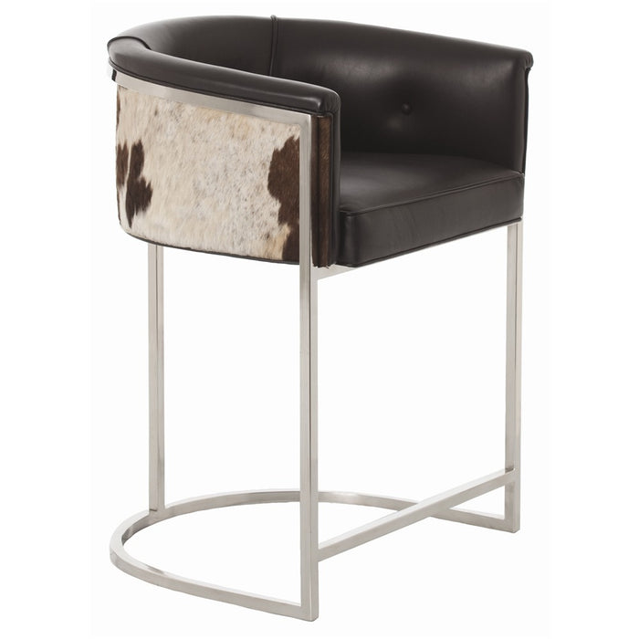 Arteriors - 2763 - Counter Stool - Calvin - Black and White Hide