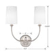 Crystorama - 2242-PN - Two Light Wall Sconce - Sylvan - Polished Nickel