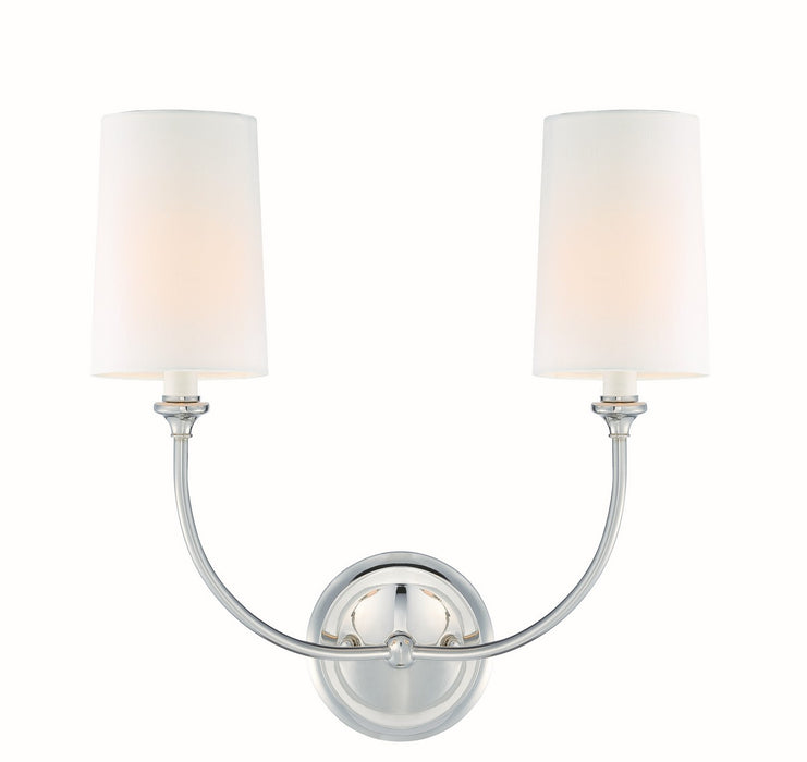 Crystorama - 2242-PN - Two Light Wall Sconce - Sylvan - Polished Nickel