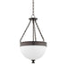 Hudson Valley - 324-HB - Three Light Pendant - Barrington - Historic Bronze