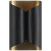 Visual Comfort Signature - ARN 2036BLK - Two Light Wall Sconce - selfoss - Black and Brass