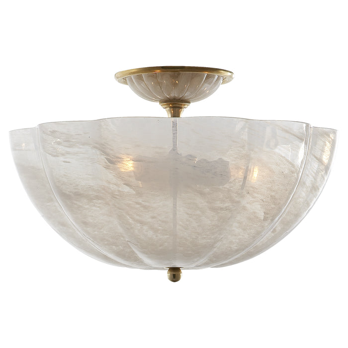 Visual Comfort Signature - ARN 4000HAB-WG - Three Light Semi Flush Mount - Rosehill - Hand-Rubbed Antique Brass