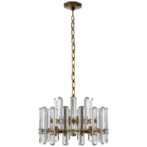 Visual Comfort Signature - ARN 5124HAB-CG - 12 Light Chandelier - bonnington - Hand-Rubbed Antique Brass