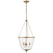 Visual Comfort Signature - ARN 5200HAB - Three Light Lantern - Pondview - Hand-Rubbed Antique Brass